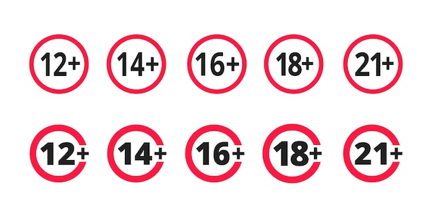 Contenido solo para adultos restricción de edad 12 14 16 18 21 años y más