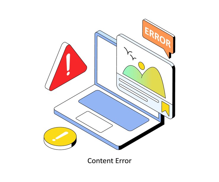 Vector contenido vector de error gradiente ilustraciones de estilo isométrico eps 10 archivo