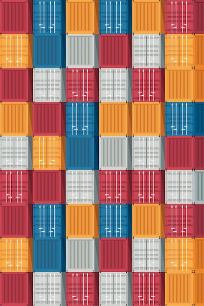 Contenidos de logística y transporte de fondo. Ilustracion vectorial
