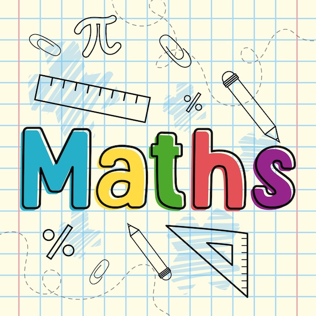 Vector contexto del concepto de la clase de matemáticas de dibujos animados ilustración vectorial