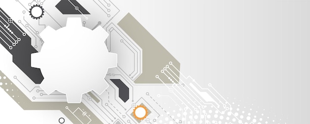 Contexto de procesamiento de la tecnología de placa de circuitos futuristas abstracta