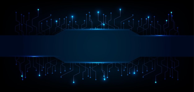Contexto de procesamiento de la tecnología de placa de circuitos futuristas abstracta
