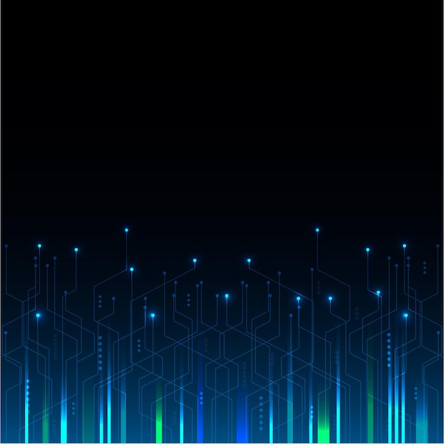 Contexto de procesamiento de la tecnología de placa de circuitos futuristas abstracta