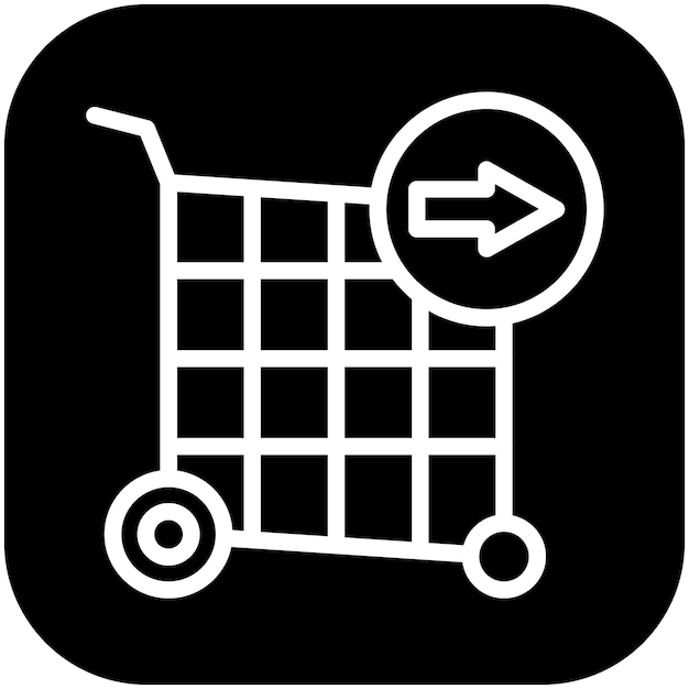 Continuar comprando ilustración de icono vectorial del conjunto de iconos de comercio electrónico de moda