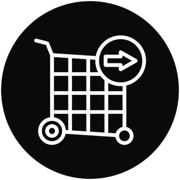 Continuar comprando ilustración de icono vectorial del conjunto de iconos de comercio electrónico de moda