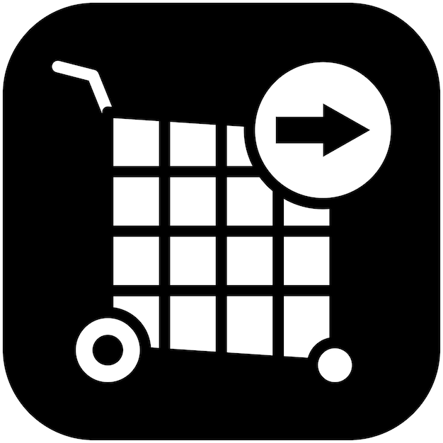 Continuar comprando ilustración de icono vectorial del conjunto de iconos de comercio electrónico de moda