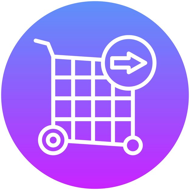 Continuar comprando ilustración de icono vectorial del conjunto de iconos de comercio electrónico de moda