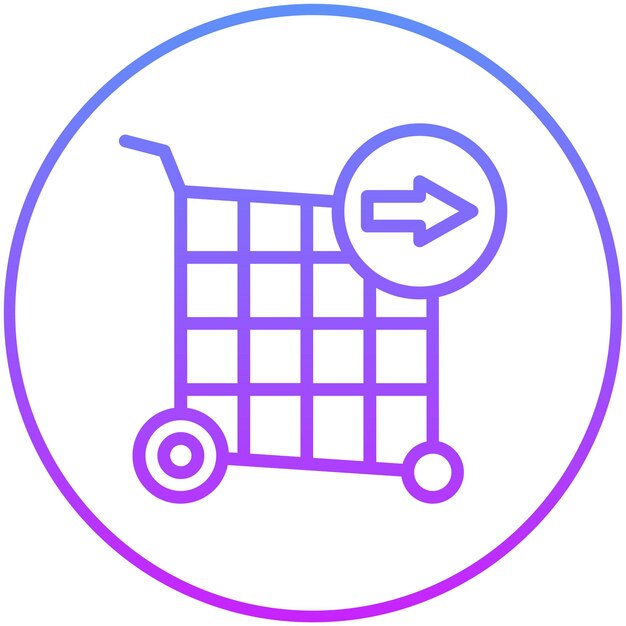 Continuar comprando ilustración de icono vectorial del conjunto de iconos de comercio electrónico de moda