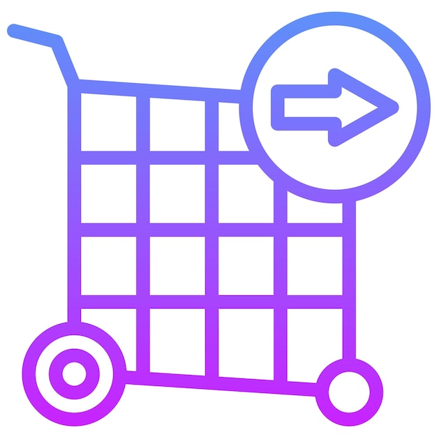 Continuar comprando ilustración de icono vectorial del conjunto de iconos de comercio electrónico de moda