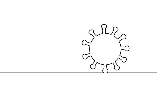 Continuo una sola línea arte concepto de seguridad pandemia covid coronavirus seguro boceto dibujado a mano guante ...