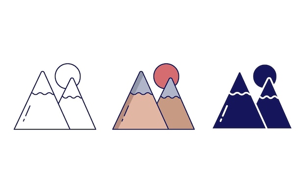 Contorno Andes vector icono