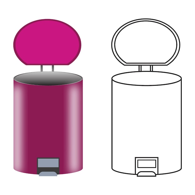 Contorno de la caja de paletas con clipart de color