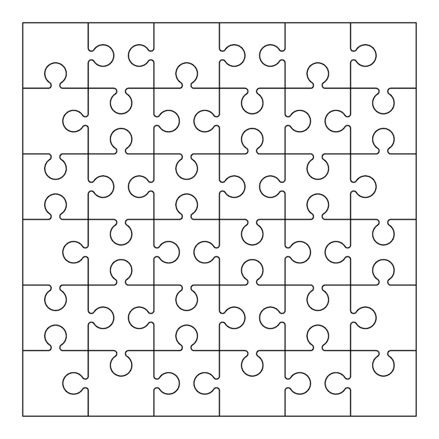 Contorno de la cuadrícula del rompecabezas
