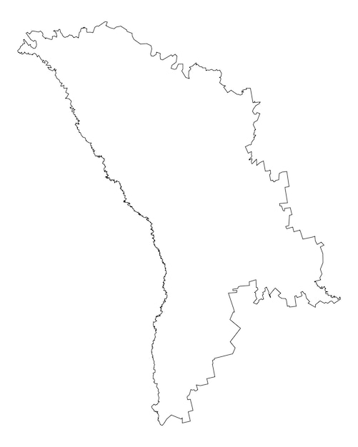 Contorno del diseño del mapa de moldova Ilustración del mapa