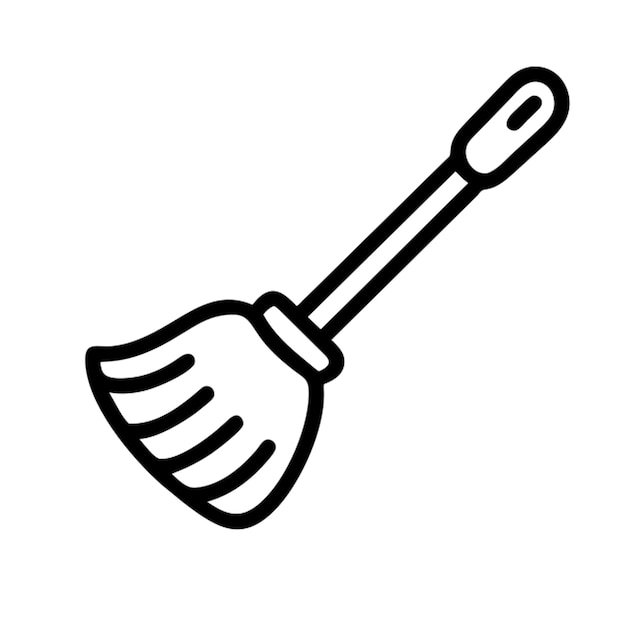 Contorno de la escoba del icono