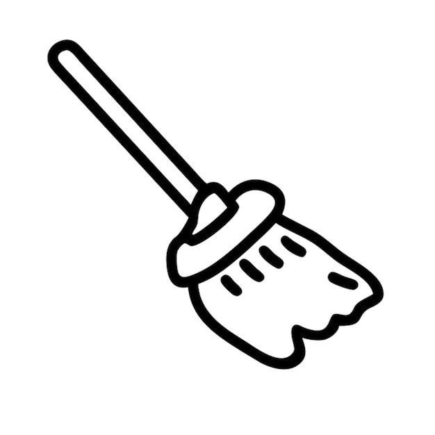 Contorno de la escoba del icono