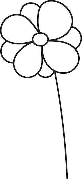 Contorno de la flor dibujado a mano