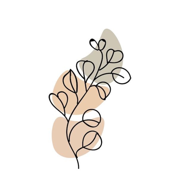 Contorno de flor simple dibujado a mano