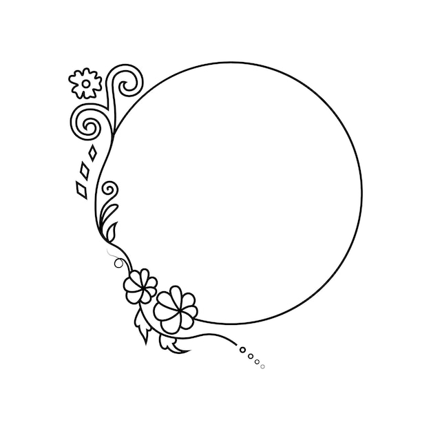 contorno floral vector diseño línea arte dibujo flor vector elementos