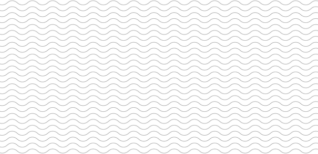Contorno gris en forma de curva con patrón sin costuras con fondo blanco