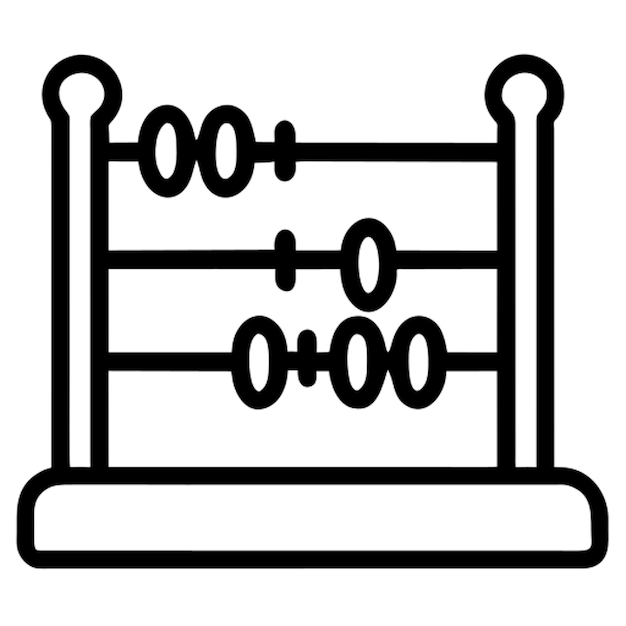 Contorno del icono del ábaco de juguete