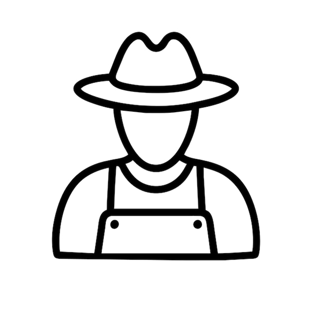contorno del icono del agricultor