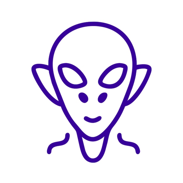 El contorno del icono alienígena