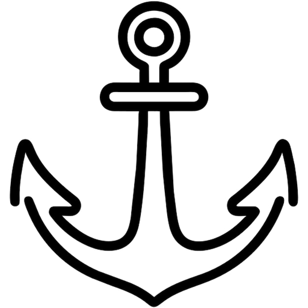 Contorno del icono del anclaje