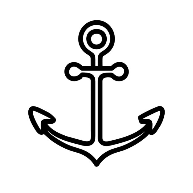 Contorno del icono del anclaje