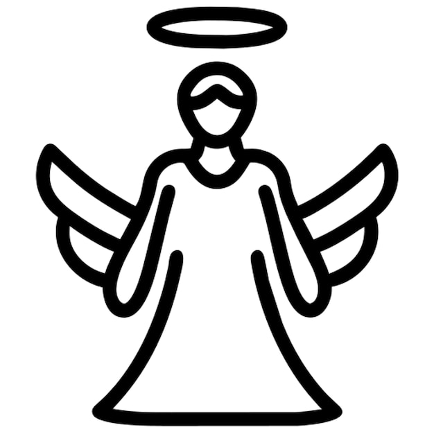 Contorno del icono del ángel