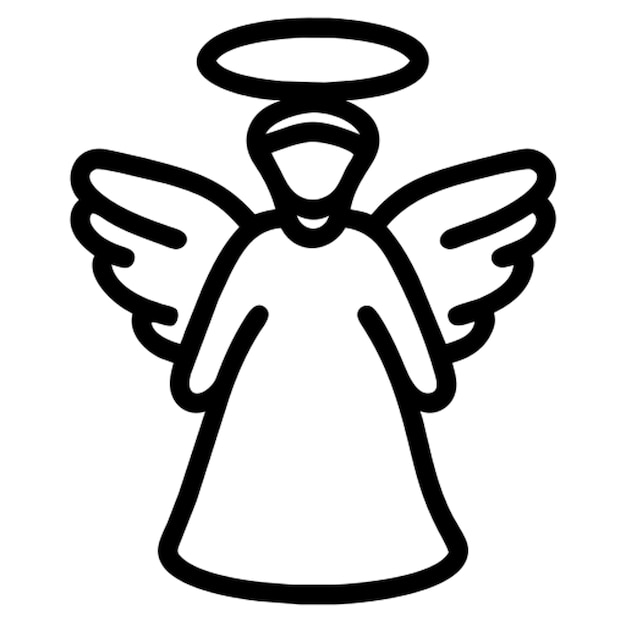 Contorno del icono del ángel
