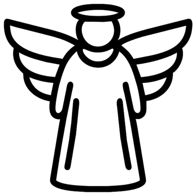 Contorno del icono del ángel