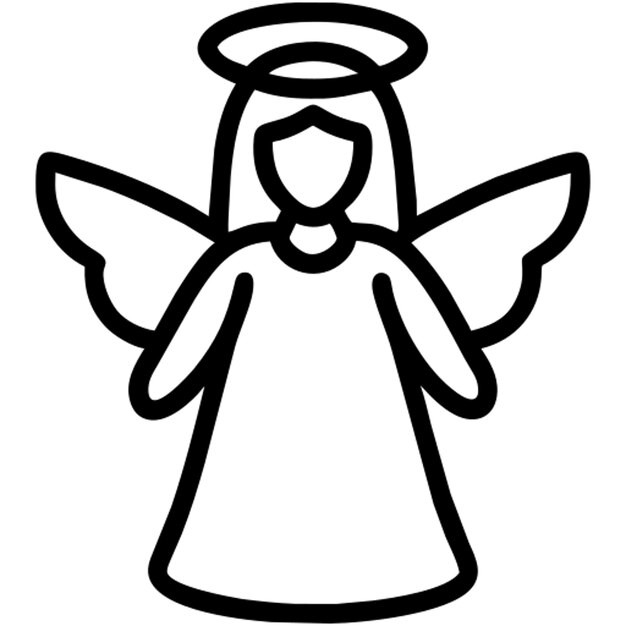 Contorno del icono del ángel