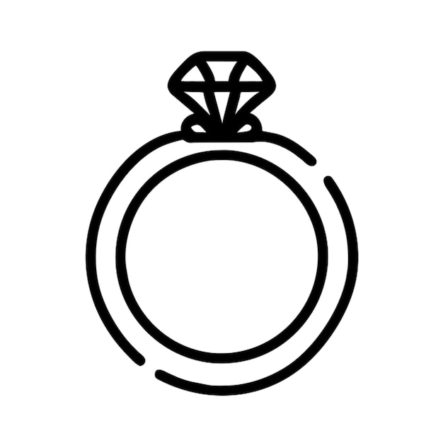 Contorno del icono del anillo