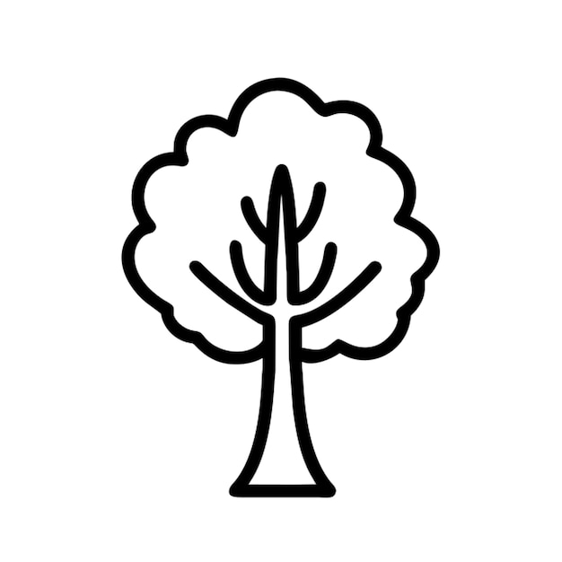 Contorno del icono del árbol
