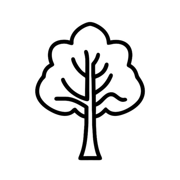 Contorno del icono del árbol