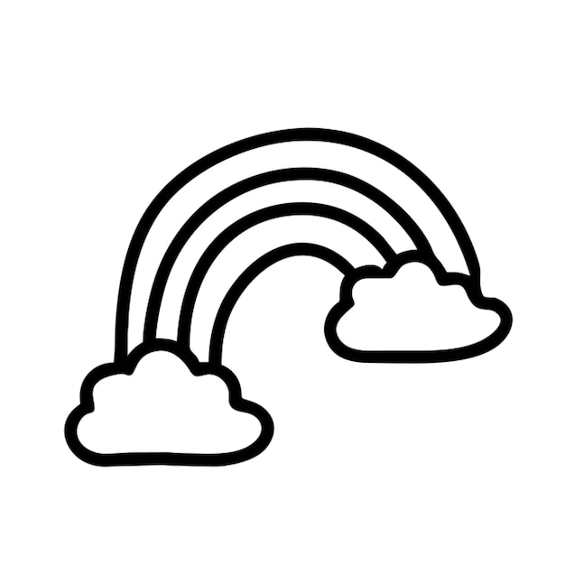 Contorno del icono del arco iris