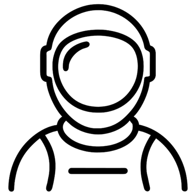 Contorno del icono del astronauta