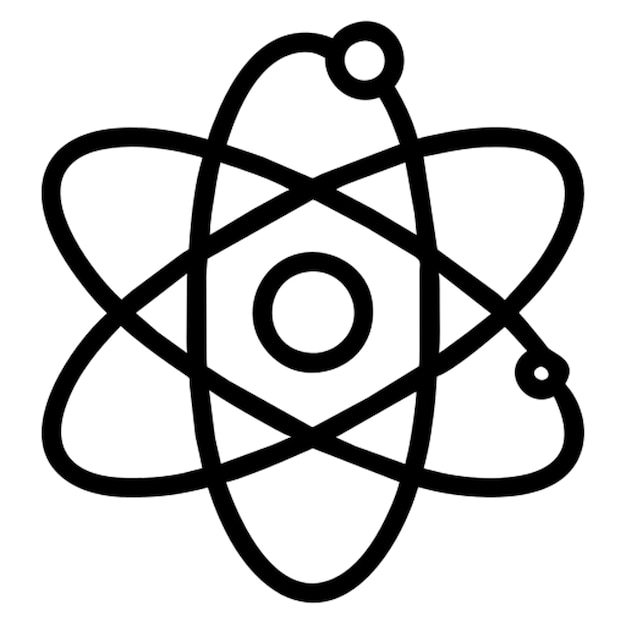 el contorno del icono del átomo
