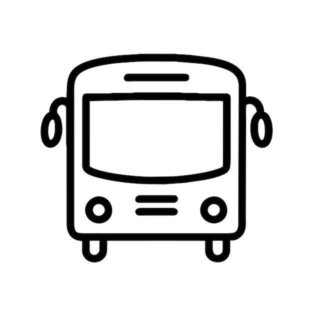 Contorno del icono del autobús número 48