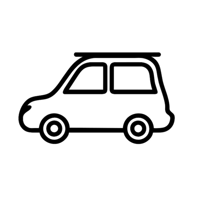 Contorno del icono del automóvil de pasajeros