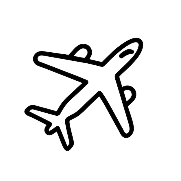 Contorno del icono del avión