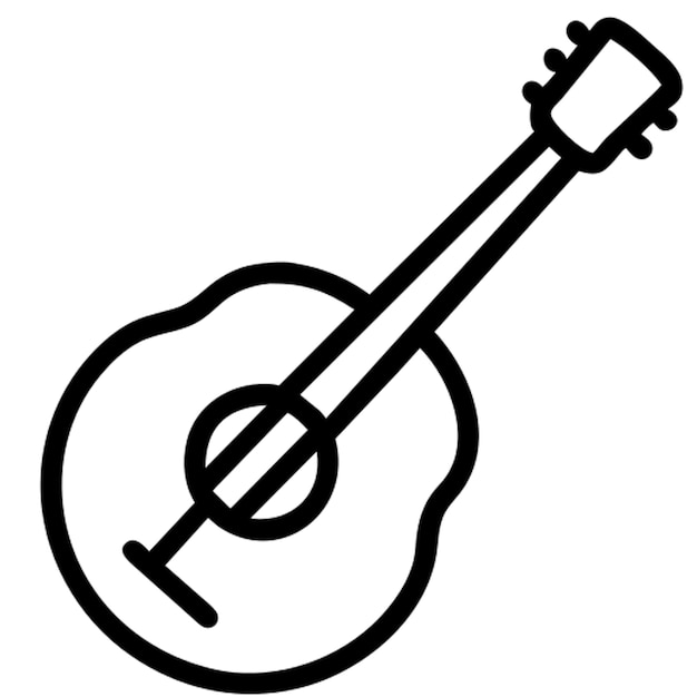 Contorno del icono del banjo