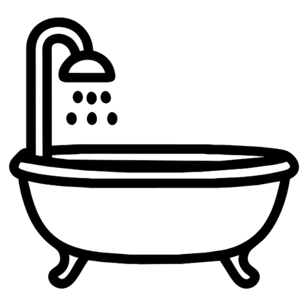 Contorno del icono del baño
