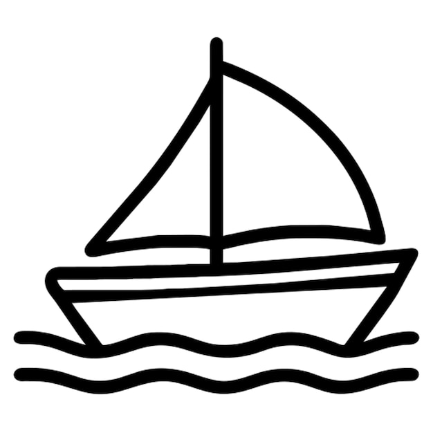 Contorno del icono del barco