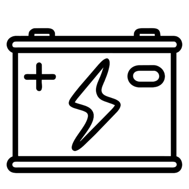 Contorno del icono de la batería