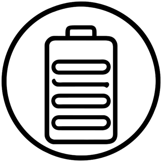 Contorno del icono de la batería
