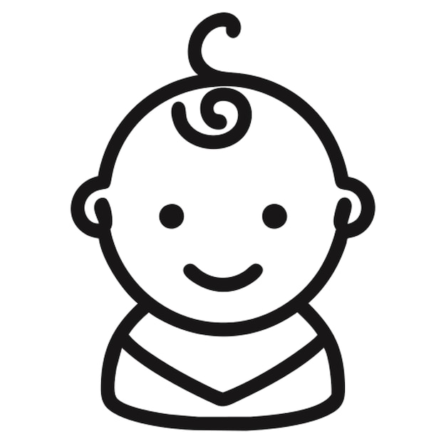 Contorno del icono del bebé