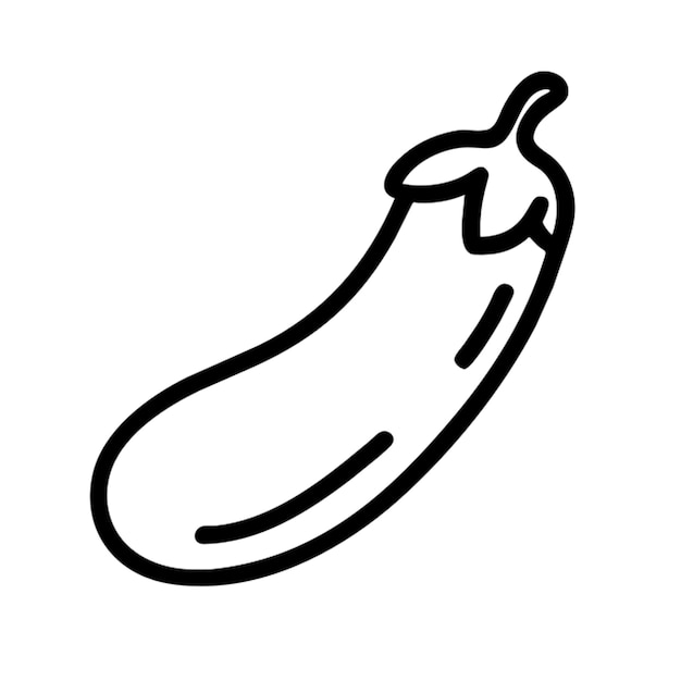 Contorno del icono de la berenjena
