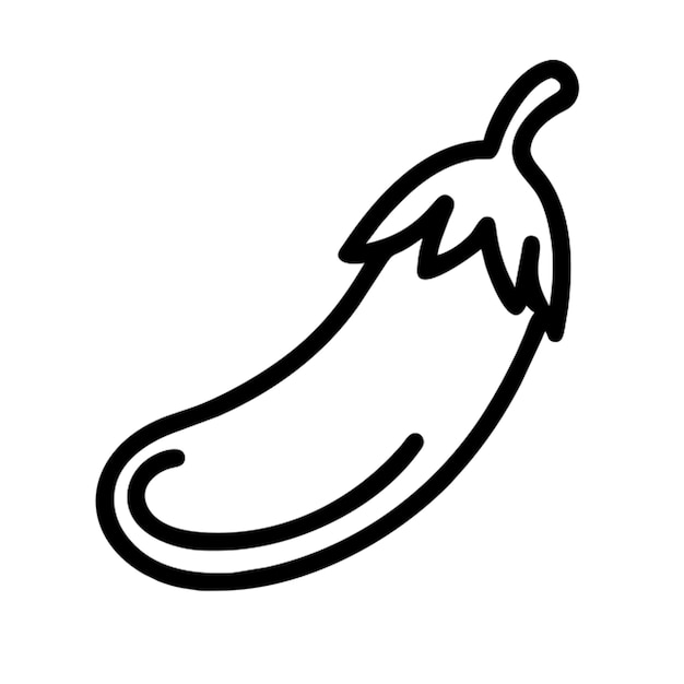 Contorno del icono de la berenjena